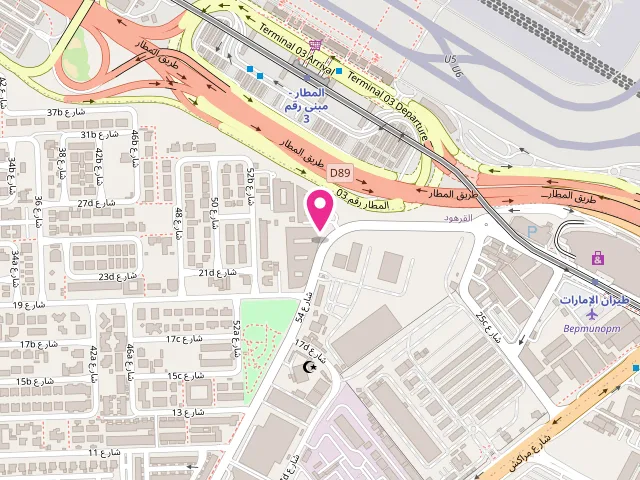 Map showing the location of SAIFA LAUNDRY L.L.C at Al Garhoud - Dubai - United Arab Emirates