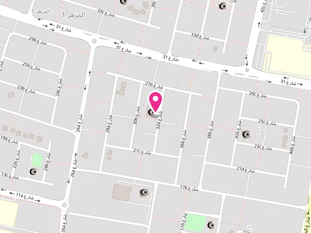 Map showing the location of SAMA MIRDIF LAUNDRY Branch at 32B St - Al Mizhar First - Al Mizhar - Dubai - United Arab Emirates