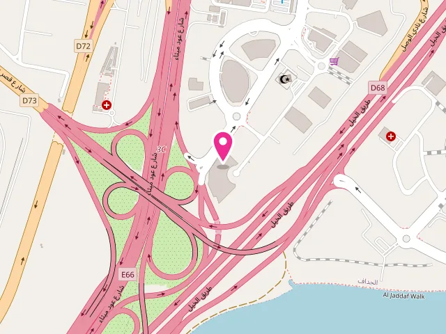 Map showing the location of Sedona Laundry at Farhad Azizi residents Dubai health care - Al Jadaf - city 2 - Dubai - United Arab Emirates