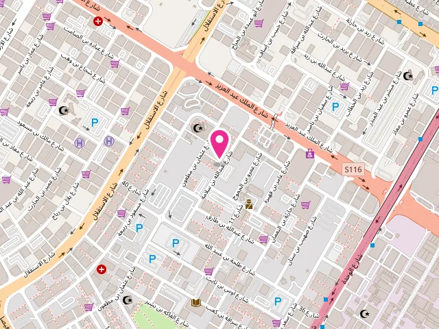 Map showing the location of Shining Star Laundry at 89RW+7V5 - 5 St - Bu Shaghara - Hay Al Qasimiah - Sharjah - United Arab Emirates