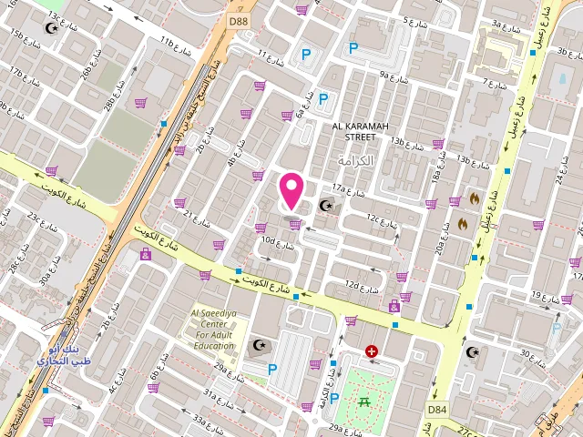 Map showing the location of Silver Star Laundry & Dry Cleaning at 318 Street 10C - Al Karama - Dubai - United Arab Emirates