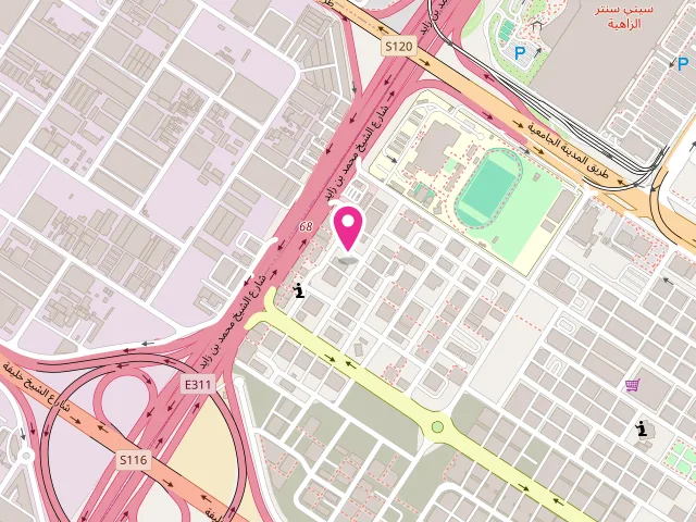Map showing the location of Silver Star laundry at Street #1 - behind E311 - Muwaileh Commercial - Industrial Area - Sharjah - United Arab Emirates