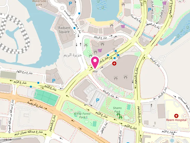 Map showing the location of Skecthley Boutiq Mall at Boutiq Mall - Reem Island - جزيرة الريم - شمس أبوظبي - أبو ظبي - United Arab Emirates