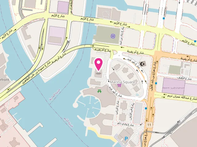 Map showing the location of SKY BLUE LAUNDRY - Al Reem Branch at Tala Tower - شارع الرِّيم - Al Reem Island - Tamouh - Abu Dhabi - United Arab Emirates