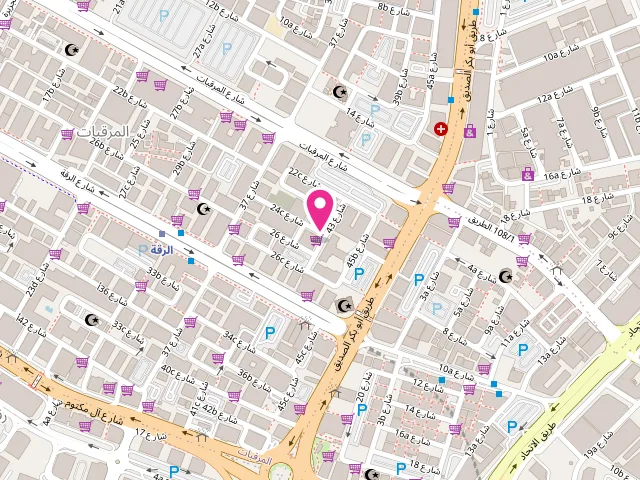 Map showing the location of Sky Steam Laundry at Al Rigga Rd - Al Muraqqabat - Deira - Dubai - United Arab Emirates