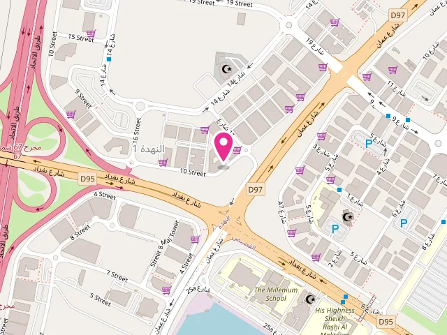 Map showing the location of SMF Two Laundry Services at Dubai - Al Nahda First - Al Nahda - Dubai - United Arab Emirates