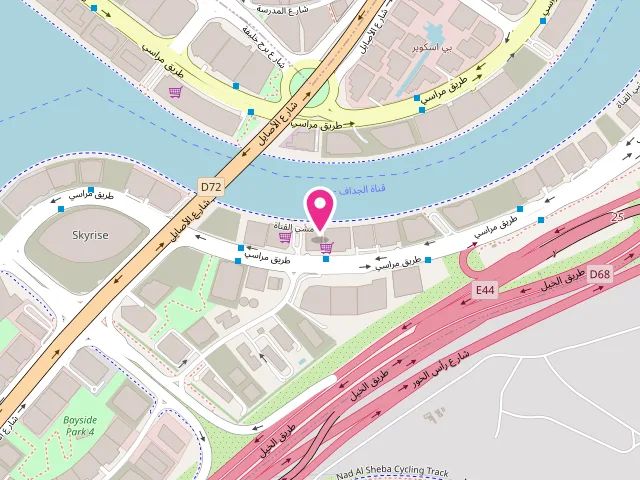 Map showing the location of Snow White Dry Cleaners at Mayfair Tower - 178 Marasi Dr - Business Bay - Dubai - United Arab Emirates