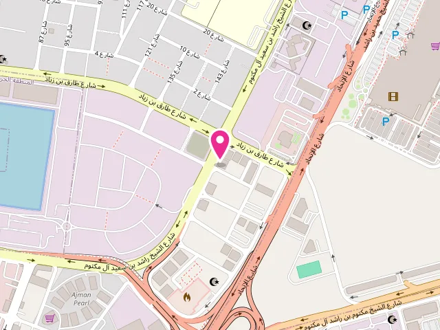 Map showing the location of Snow White Laundry at 9FWF+M24 - Meshairef - Ajman - United Arab Emirates