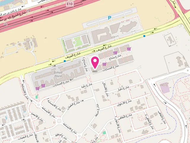 Map showing the location of Spin & Clean Laundry Services at C 61 - near to PAL Cafe - Khalifa City - SE45 - Abu Dhabi - United Arab Emirates