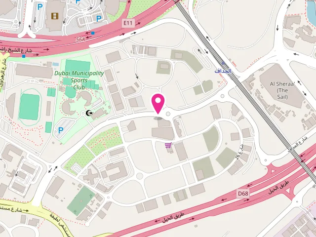 Map showing the location of SpinZone Laundry at Dubai - Al Jadaf - Dubai - United Arab Emirates