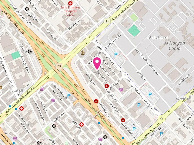 Map showing the location of Systematic Dry Clean at Al Marwu St - Campus, Delma St - Muroor Rd - آل نهيان - شرق 25 - أبو ظبي - United Arab Emirates