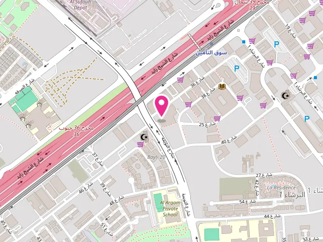 Map showing the location of The Laundry Basket at Behind Novotel, Doctor Khalifa Building 2 - Al Barsha First - Al Barsha - Dubai - United Arab Emirates