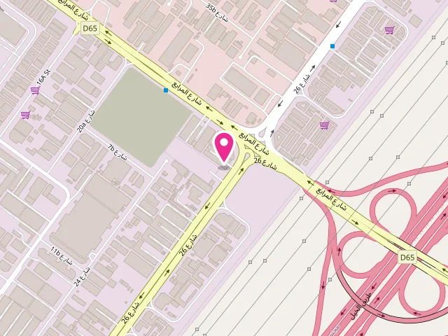 Map showing the location of The Laundry Basket at Warehouse #10 - Street #26 Al Marabea' St - Al Qouz Ind.fourth - Al Quoz - Dubai - United Arab Emirates