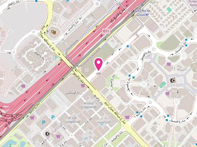 Map showing the location of The Laundry Basket at Shop #1, Al Shaiba Tower A Tecom Area - الثنيه الأولى - Barsha Heights - دبي - United Arab Emirates