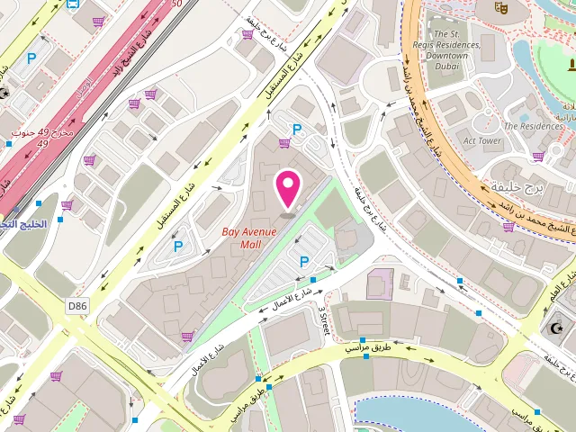 Map showing the location of The Laundry Hub - Best laundry services in Bay Avenue at Bay Avenue - K11 - Business Bay - Dubai - United Arab Emirates