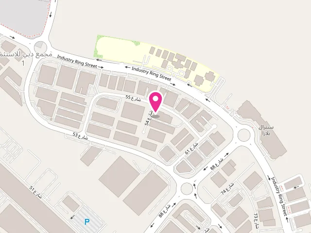 Map showing the location of The Laundry Hub - Best laundry services in DIP at Warehouse No. 2 Fathima Al Suweidi Warehouse 12,54 Street, Dubai Investment Park - 1 - مجمع دبي للاستثمار الأول - دبي - United Arab Emirates
