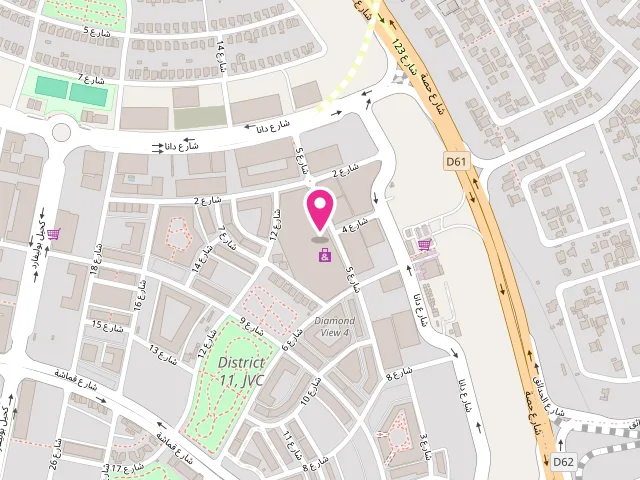 Map showing the location of The Laundry Hub - Best laundry services in JVC at قرية جميرا الدائرية - 3688+CCM - Al Barsha South Fourth - Jumeirah Village Circle - Dubai - United Arab Emirates
