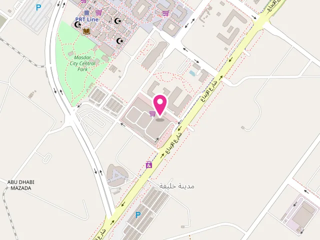 Map showing the location of The Laundry Hub - Best laundry services in Masdar City at TW2 - My City Centre - مدينة مصدر - جنوب شرق 45 05 - أبو ظبي - United Arab Emirates