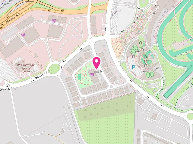 Map showing the location of The Laundry Hub - Best laundry services in Meydan at K-12, Opposite Spinneys Spinneys Headquarters - Al Meydan Rd - Nadd Al Shiba First - ند الشبا الأولى - دبي - United Arab Emirates