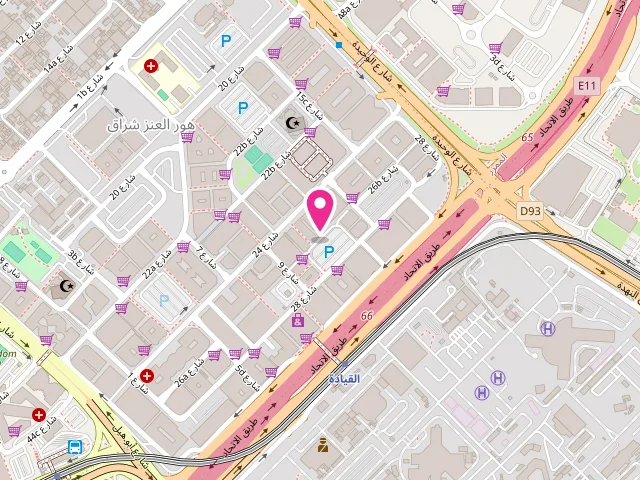 Map showing the location of The Laundry Press Launderers LLC - Deira at 2326b st -Deira - near University Typing Center - هور العنز شرق - ديرة - دبي - United Arab Emirates