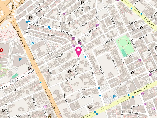 Map showing the location of The Laundry Press Laundrers LLC at 78MH+J8M - Baniyas Rd - Abu Hail - Deira - Dubai - United Arab Emirates