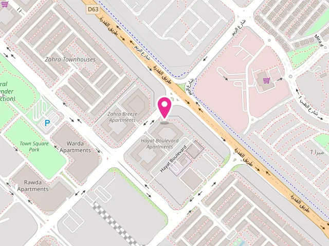 Map showing the location of The Laundry at Town Square Dubai Hayat Boulevard Apartments, Retail Shop# 9 - اليلايس 2 - دبي - United Arab Emirates