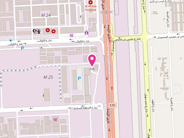 Map showing the location of The Linen Laundry _ مصبغة ذي لينين at Abu Dhabi - Musaffah - M25 - Abu Dhabi - United Arab Emirates