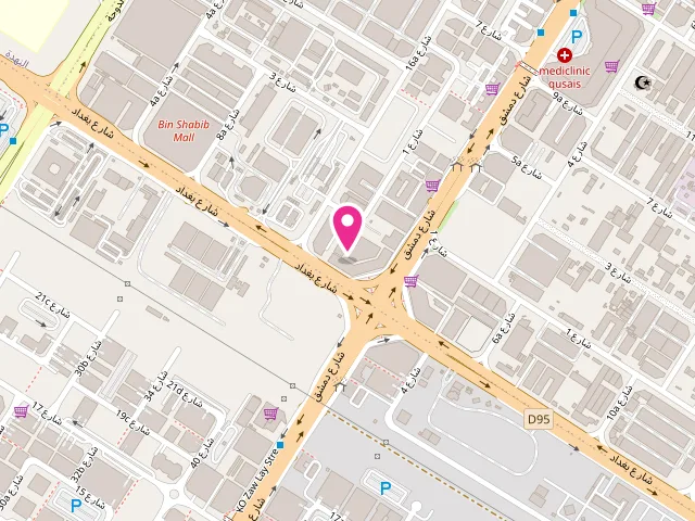Map showing the location of The Orange Basket Laundry at Shop # 001 Nasiriya Building - شارع دمشق - القصيص - القصيص منطقة صناعية - دبي - United Arab Emirates