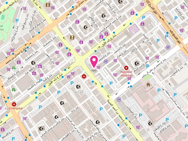 Map showing the location of Tidy Hub Laundry LLC at Al Yasat Tower - Najda Street - Al Danah - E11 - Abu Dhabi - United Arab Emirates