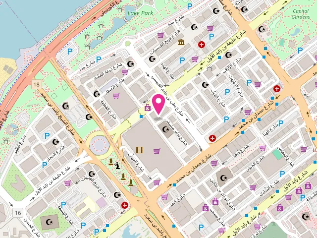 Map showing the location of TIPTOP LAUNDRY ABUDHABI مغسلة تيب توب at Al Danah - E2 - Abu Dhabi - United Arab Emirates