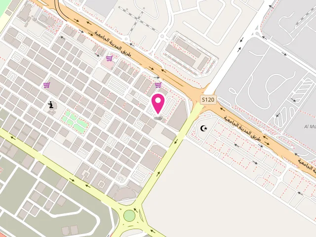 Map showing the location of Top Laundry Br.2 at Muwaileh Commercial - Industrial Area - Sharjah - United Arab Emirates