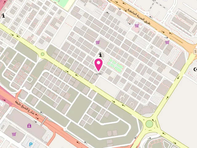 Map showing the location of مغسلة القمة - Top Laundry at Muwaileh Commercial - Industrial Area - Sharjah - United Arab Emirates