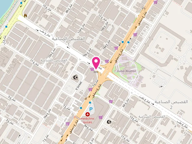 Map showing the location of Top Trust Laundry at Damascus Street - Al Qusais - Al Qusais Industrial Area - Dubai - United Arab Emirates