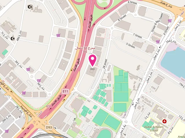 Map showing the location of TULIP EXPRESS LAUNDRY at Al Nahda First - Dubai - United Arab Emirates