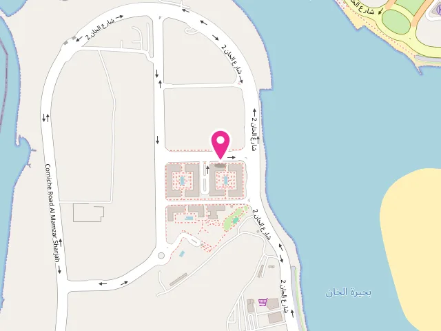 Map showing the location of Tulip Laundry- Maryam Island at Maryam Island - Al Khan - Sharjah - United Arab Emirates