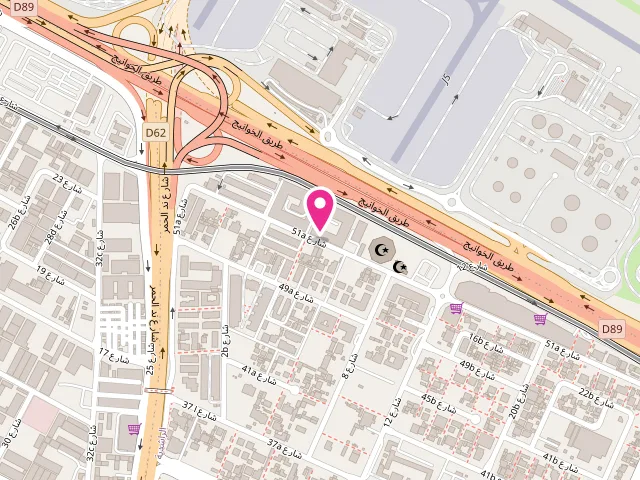 Map showing the location of Wash Mart Laundry Co at Al Fareej Court Yard - Block A 51A Street - Al Rashidiya - Dubai - United Arab Emirates