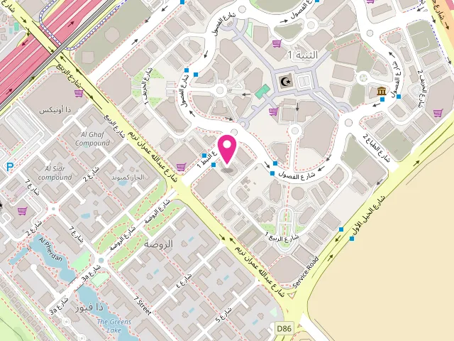 Map showing the location of Wash Plus Laundry LLC at Al Thanyah First - Barsha Heights - Dubai - United Arab Emirates