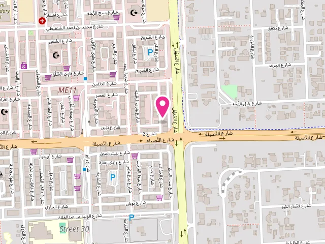Map showing the location of Wash zone laundry at 13 Al Ghala St - Mohamed Bin Zayed City - ME11 - Abu Dhabi - United Arab Emirates