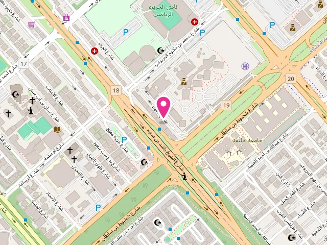 Map showing the location of Washaholic Laundry at Al Jiwa St - Al Nahyan - Zone 1 - Abu Dhabi - United Arab Emirates