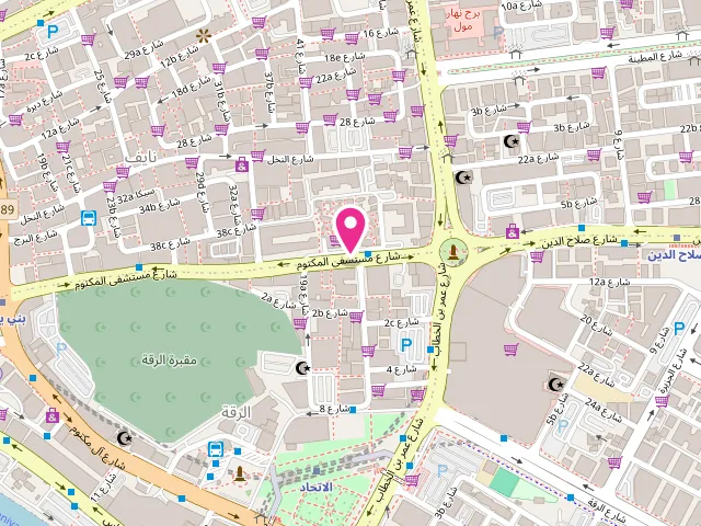 Map showing the location of Washway laundry services at Wasl district - Al Rigga - Deira - Dubai - United Arab Emirates