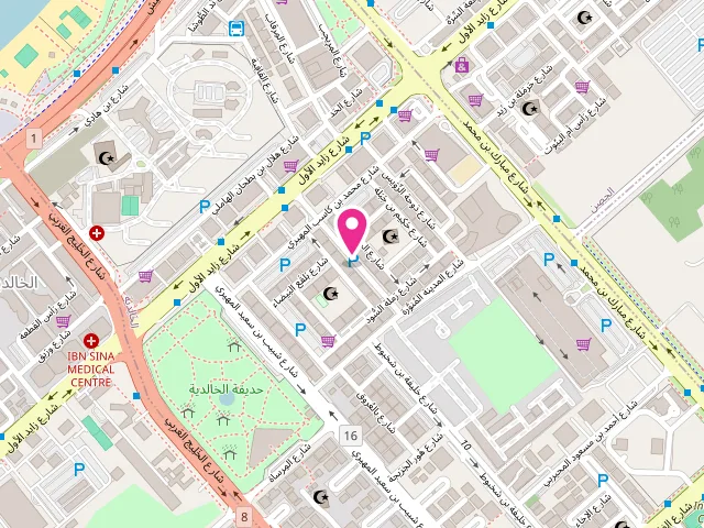 Map showing the location of Westlife Laundry at Abu Dhabi - Al Khalidiyah - W9 - Abu Dhabi - United Arab Emirates