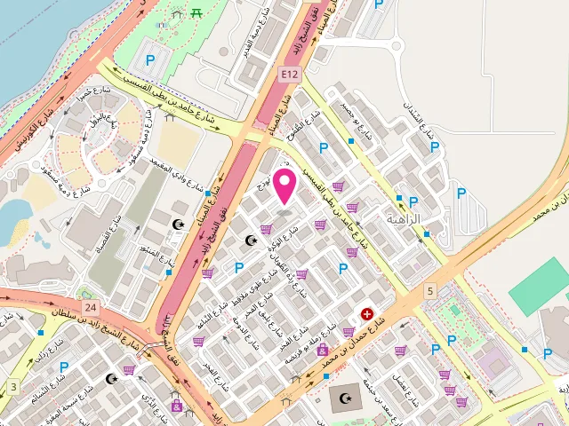 Map showing the location of Wet & Dry Laundry at Unnamed Road - Al Zahiyah - E13 - Abu Dhabi - United Arab Emirates