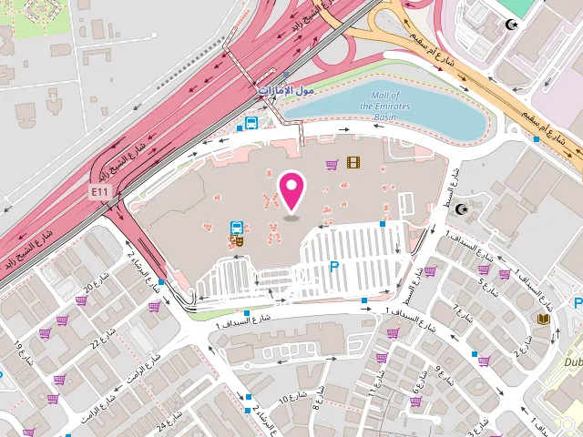 Map showing the location of Whites at Mall of The Emirates - Entrance A, 1st floor - Al Barsha First - Al Barsha - Dubai - United Arab Emirates