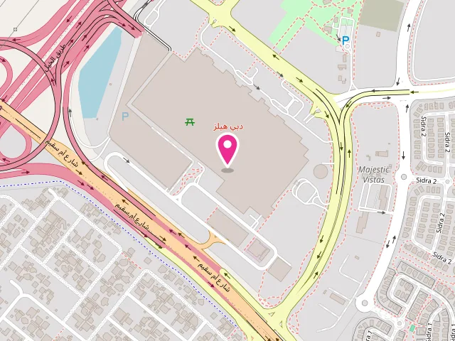 Map showing the location of Whites at Al Khail Rd - Hadaeq Sheikh Mohammed Bin Rashid - Dubai - United Arab Emirates