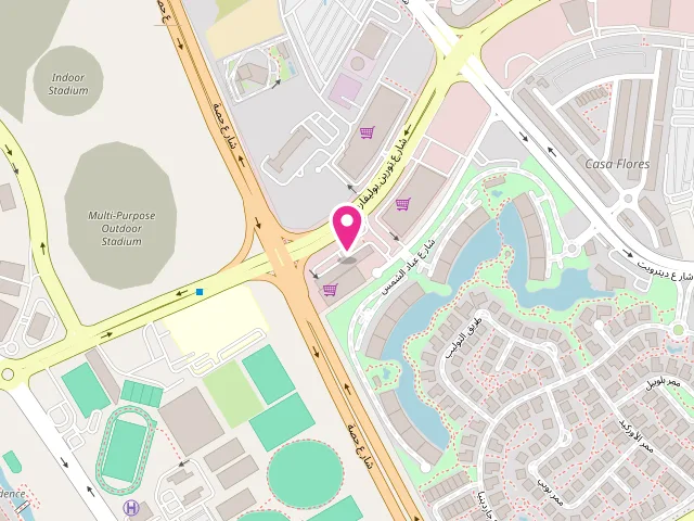 Map showing the location of Whites at Waitrose Motor City Waitrose - Shopping Center - الحبيه الأولى - دبي موتور سيتي - دبي - United Arab Emirates