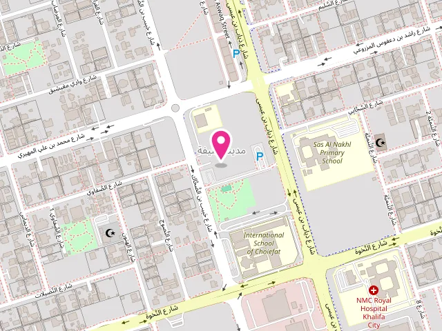 Map showing the location of Whites at Waitrose - Khalifa City - Sector 32 - Abu Dhabi - United Arab Emirates