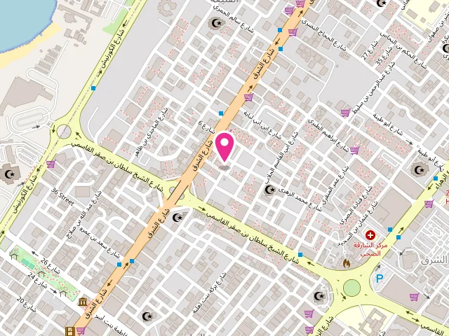 Map showing the location of ZUBAIR AHMED GAR IRONING LLC SP at 10 Abi Al Arja'a Al Atki St - Bu Tena - Sharjah - United Arab Emirates